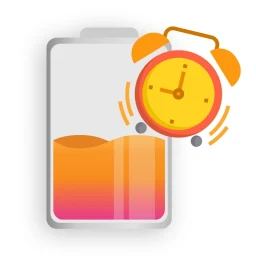 Icône de Alarme de batterie pleine 100%